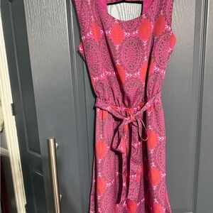 Gap Pink and Orange Patterned Sleeveless Dress